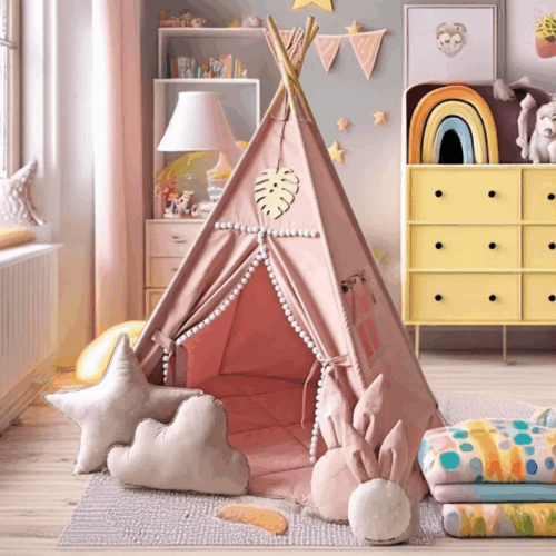Kids Teepee Tent - Toddler Play Tent - Image 4