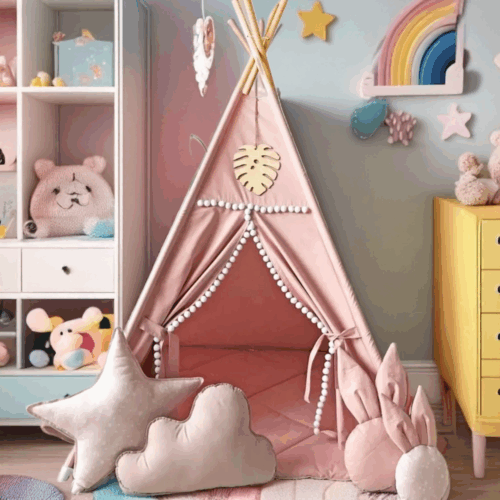 Kids Teepee Tent - Toddler Play Tent - Image 2