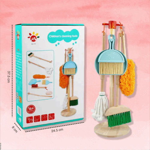 Montessori cleaning set | Kids broom and mop set - Image 2