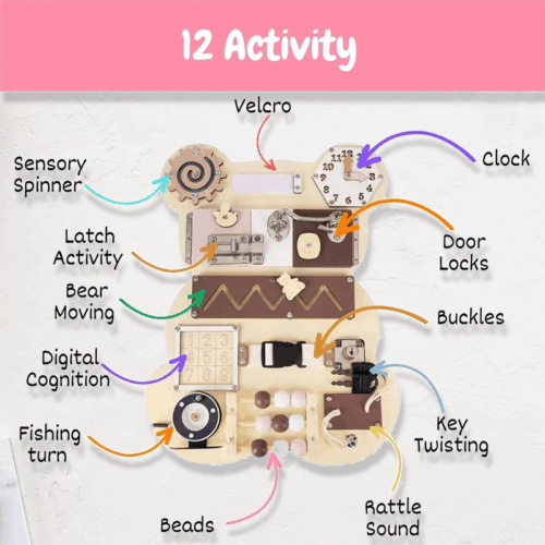 Wooden Bear Busy Board - Image 4