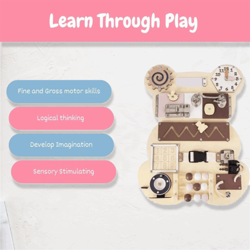 Wooden Bear Busy Board - Image 5