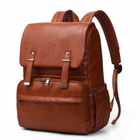 Leather nappy bag